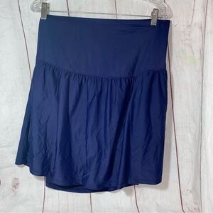 NEW! Island Escape Plus Size Tummy-Control Swim Skirt Navy Size 22W